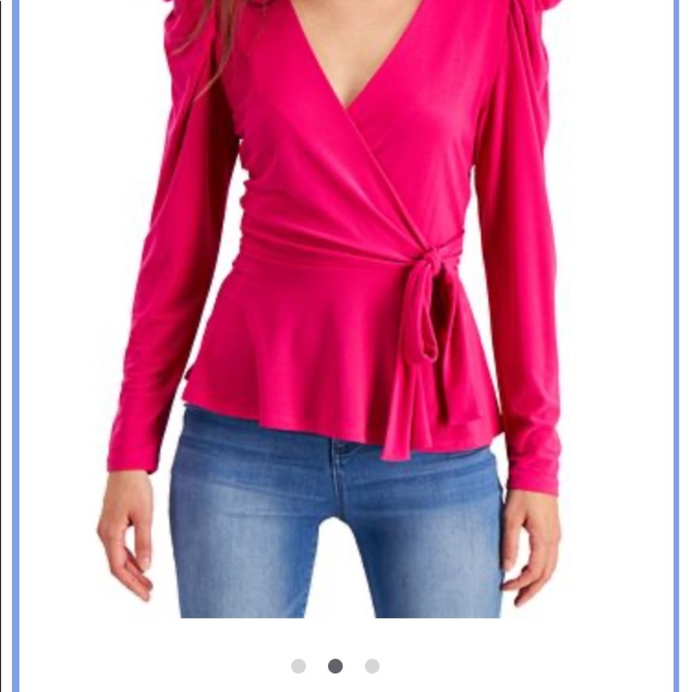 Inc NWT long sleeved wrap blouse